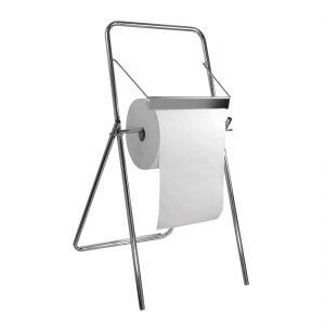 PORTAROTOLO INDUSTRIALE, CROMATO, A TERRA